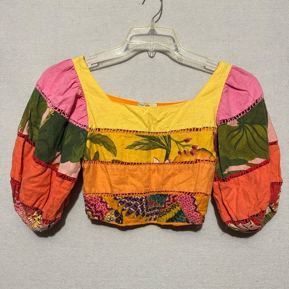 Farm Rio Rainbow Mixed Tiered Top - size XS - Picture 4 of 7